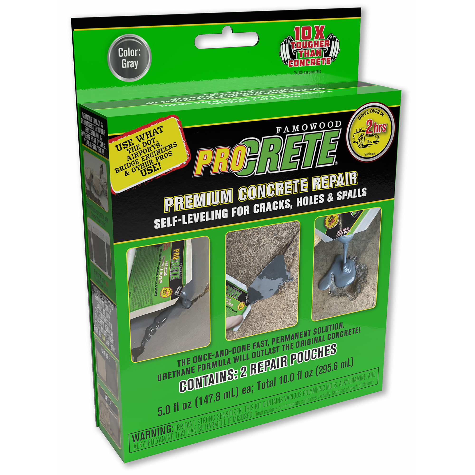 PROCRETE Concrete Repair Self-Level Grey 5 oz. 2-Pack 6210000